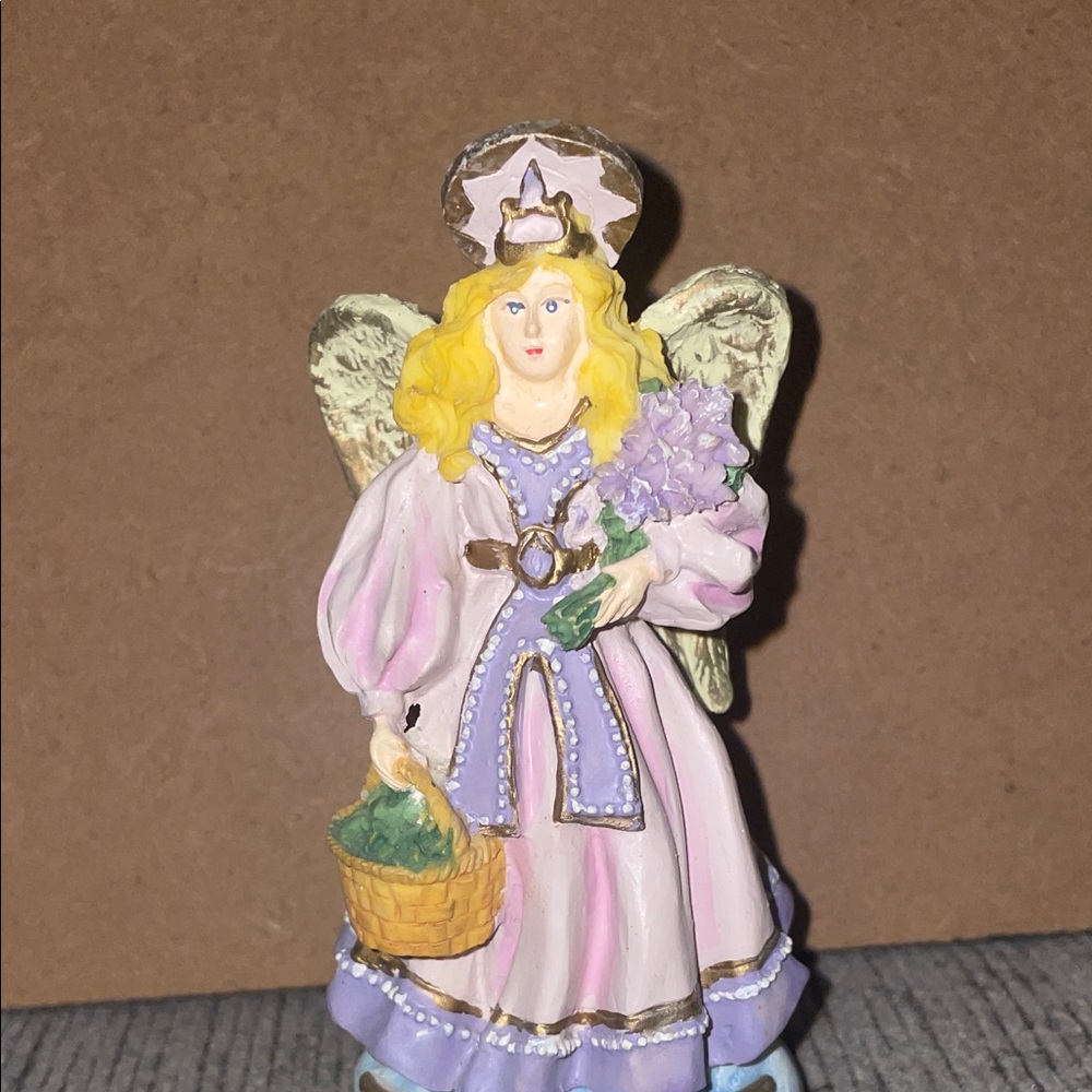 Chadwick Miller Angel of the Month February Figurine with Flowers